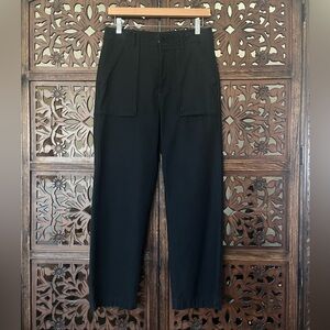 J CREW WIDE LEG CARGO PANT IN SATEEN COTTON